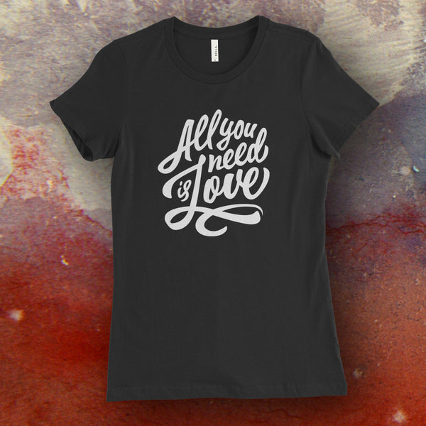 Beatles Inspired All You Need Is Love Screen Printed T-Shirt – Draw The ...