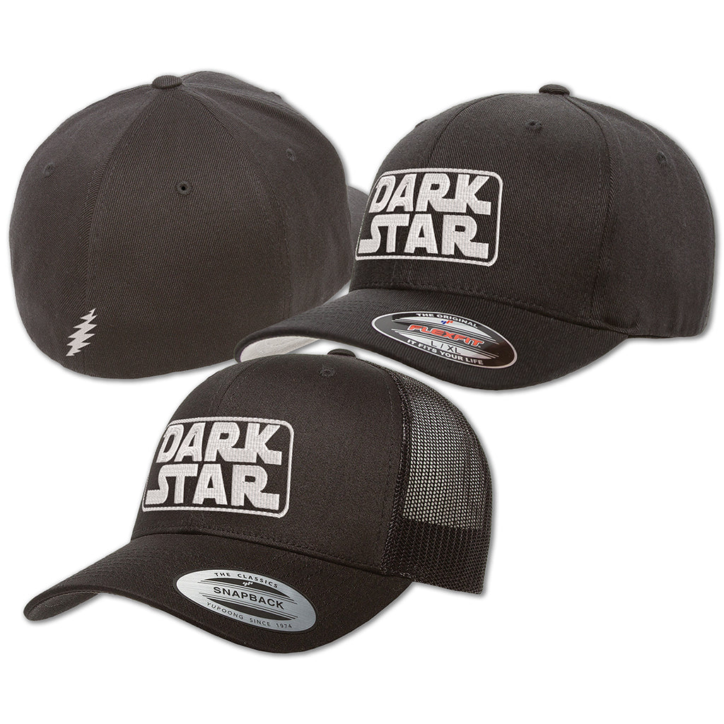 The Star on Cap Death – Draw Inspired / Embroidered Dark Apparel and Yupoong Flexfit Star Line