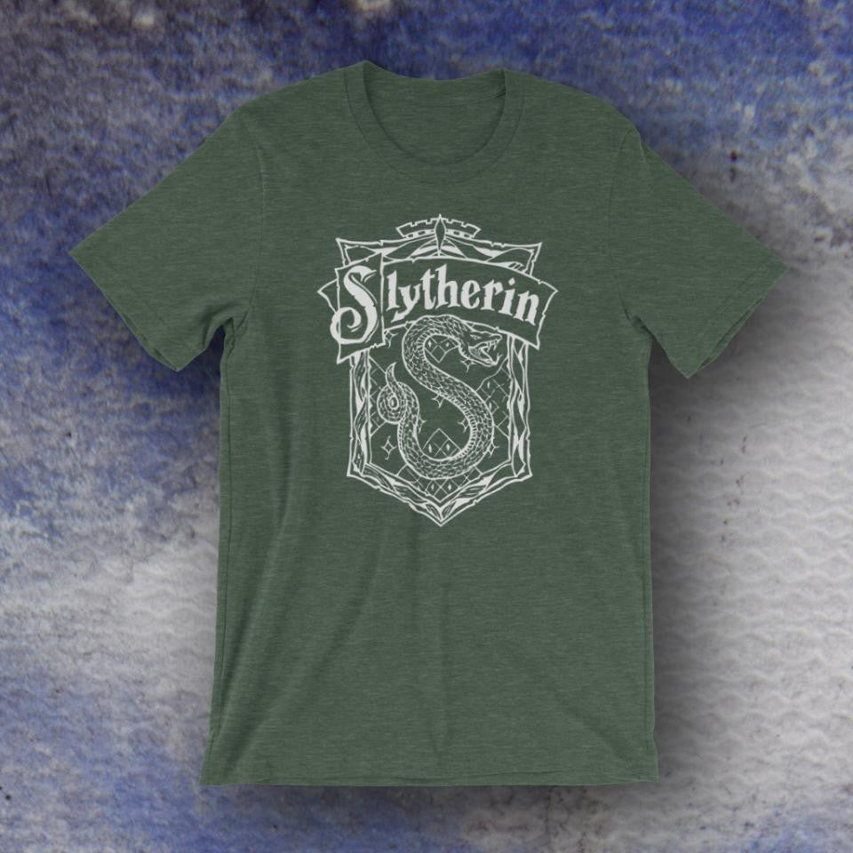 Harry Potter Inspired The – Screen Slytherin Apparel T-Shirt Printed Draw Line